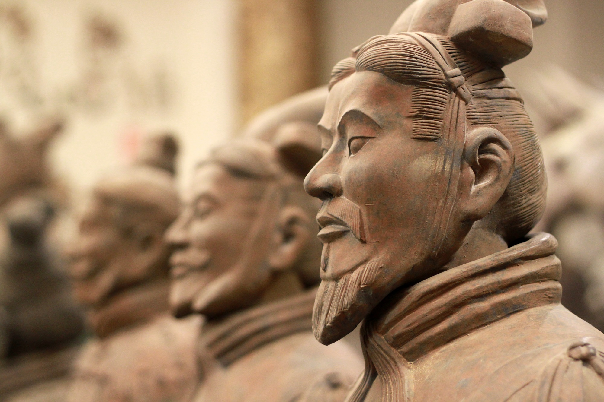 Portrait d'un soldat de l'armée de terre cuite à Xian