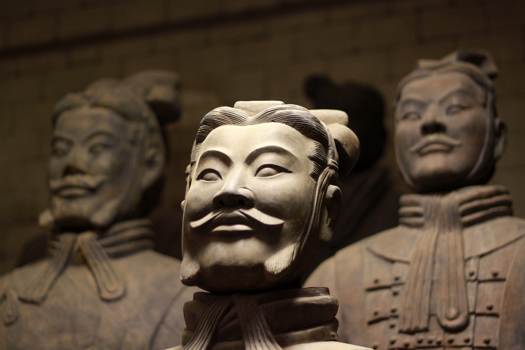 Portrait d'un soldat de l'armée de terre cuite de Xian