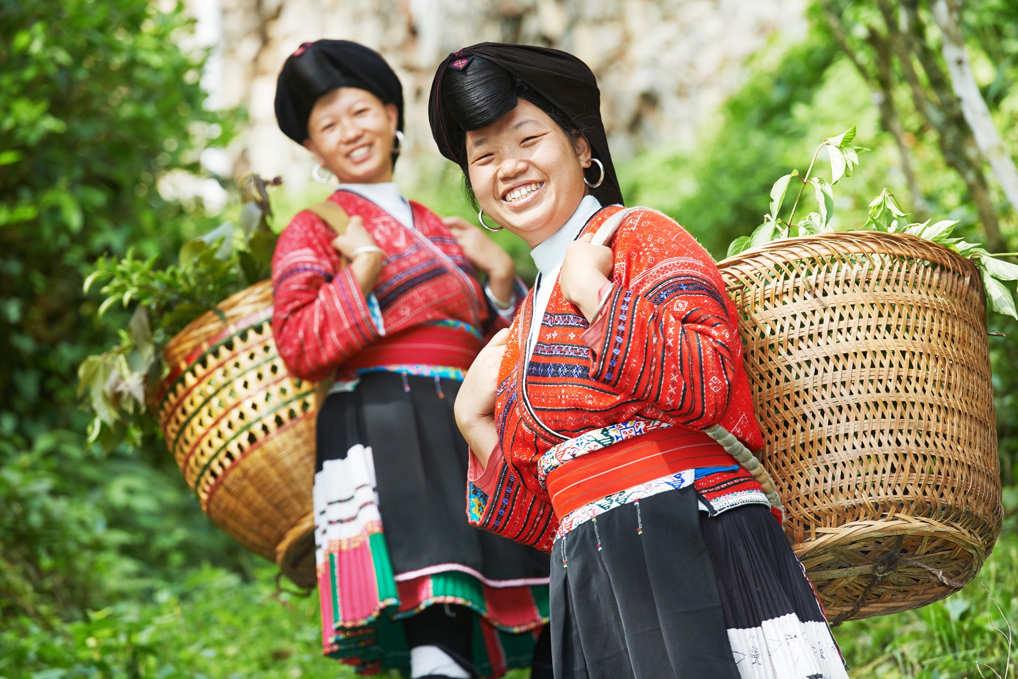 Femmes de la minorité Yao souriantes