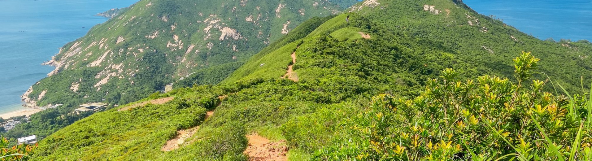 Vue panoramique de la Dragon's back à Hong Kong