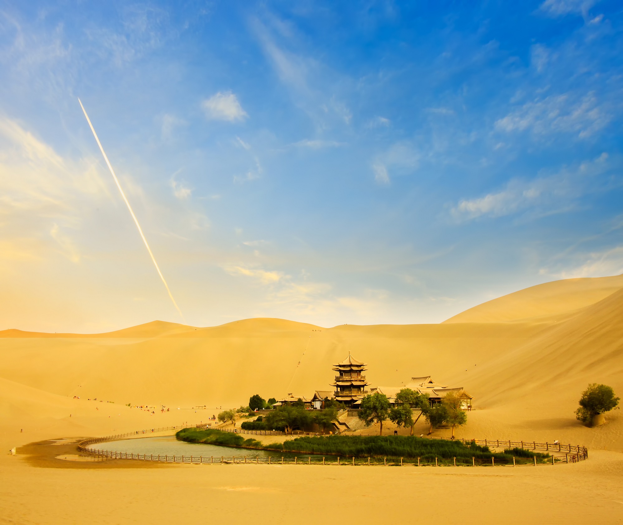 Dunhuang Crescent Moon Spring, province de Gansu