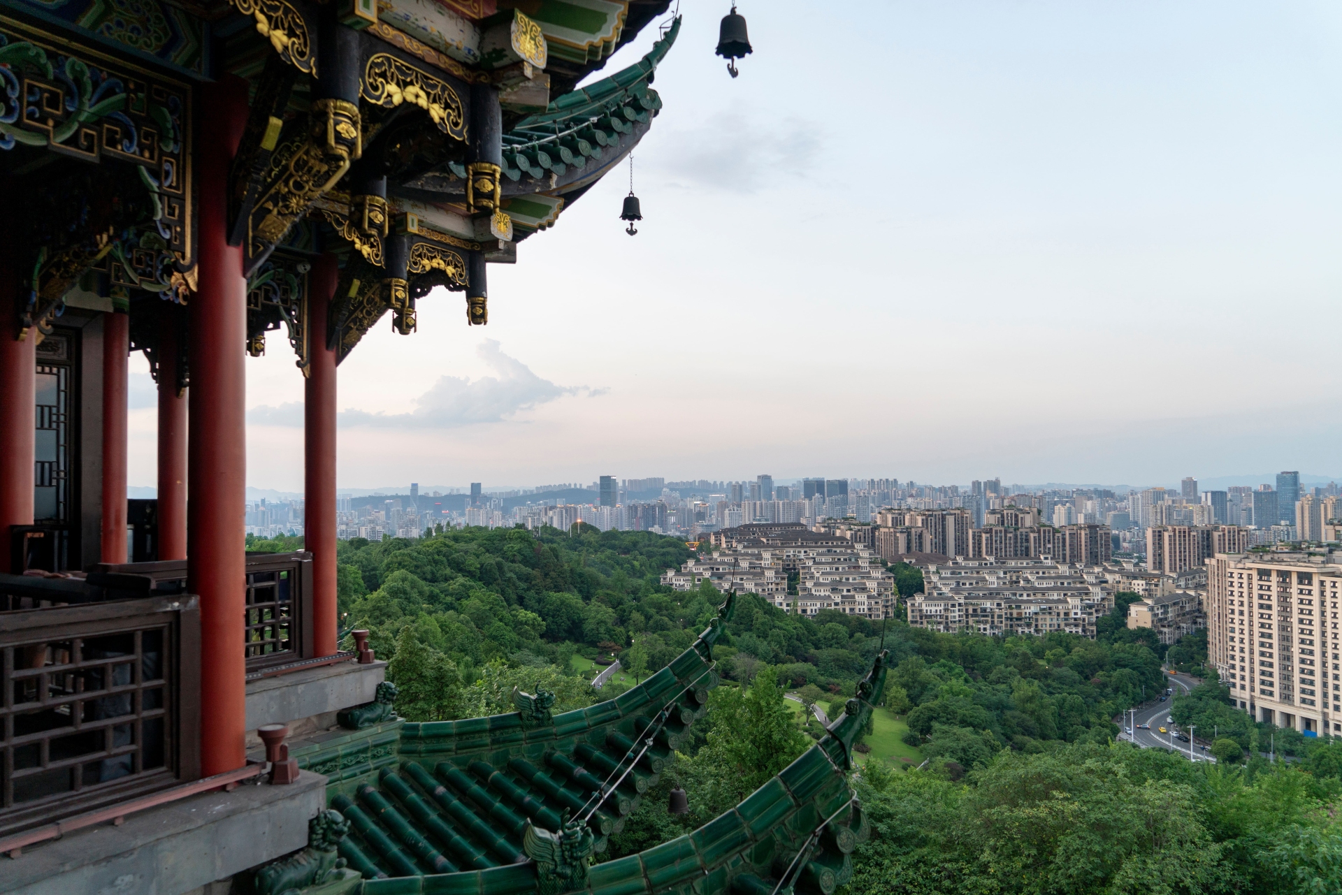 Chongqing depuis les hauteurs