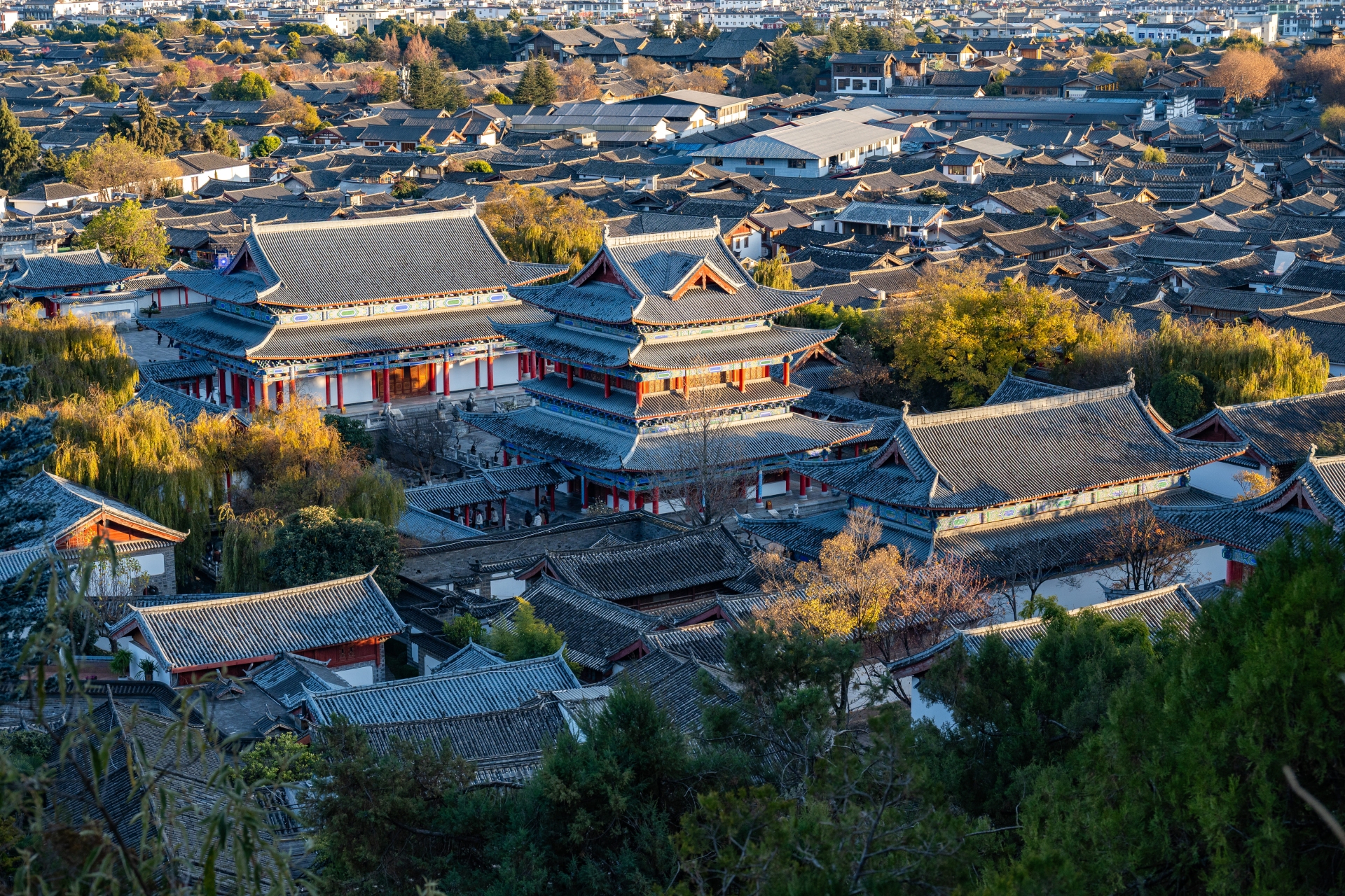 Les toits de la vieille ville de Lijiang