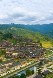 Village de la minorité ethnique Xijiang Miao à Guizhou, en Chine