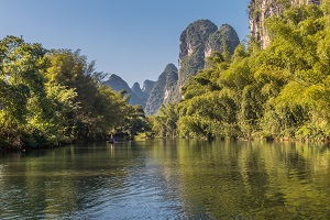 Paysage idyllique de la rivière Li