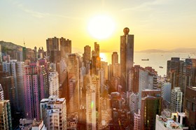 Coucher soleil, Hong Kong
