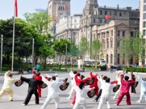 Tai Chi sur la Bund, Shanghai